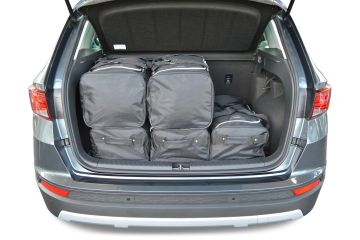 Seat Ateca 2016-heute Car-Bags Reisetaschen (tiefer Ladeboden: ohne Organiser ohne Allradantrieb)