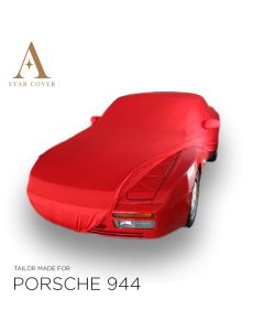 Porsche 944 Indoor Autoabdeckung - Spiegeltaschen - Rot