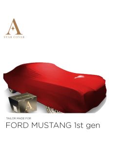 Ford Mustang I 1964-1967 Indoor Autoabdeckung Rot mit Emblem