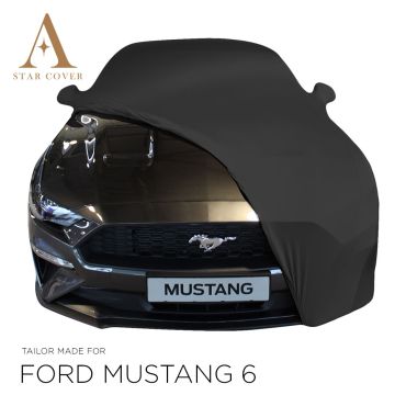 Ford Mustang VI Cabrio Autoabdeckung - Spiegeltaschen - Schwarz